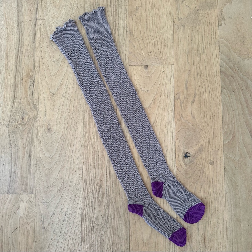 FREE PEOPLE Knit Boot Socks with Ruffle Edge